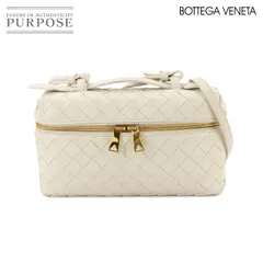 新品同様 ボッテガ ヴェネタ BOTTEGA VENETA イントレチャート バンバン 2way バニティ ハンド ショルダー バッグ レザー 90294425