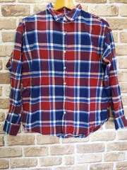 ジーユー　フランネルチェックシャツ