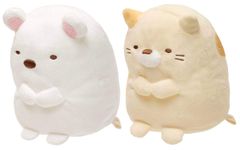 스미코구라시 봉제인형 2종 세트(시로쿠마·고양이) 높이 약 14cm