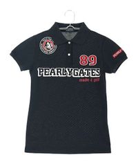 【送料0円】パーリーゲイツ｜レディース｜半袖ポロシャツ｜0｜ネイビー｜中古ゴルフウェア