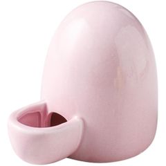FJmark 水飲み 給水タンク 小動物 水やり 置き型 ペット ハムスター ハリネズミ ウサギ リス 鳥 飼育 陶器 ホワイト 1個 (ピンク)