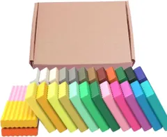 オーブン ベイク Color カラー 粘土 陶土 ねん土 ねんど ポリマー クレイ アクセサリー 作成 DIY (24色粘土のみ) [24色粘土のみ]