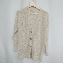 ◇ ◎●未使用● ⊂ rienda リエンダ 長袖 カーディガン サイズF ベージュ系 レディース E  【1409240069966】