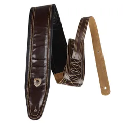 Soldier ソルジャー ギターストラップ STP-GL-024 茶色 皮革 クッションタイプ 頑丈で耐久性