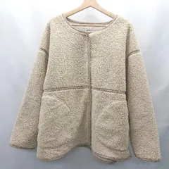 ◇ ⊇ Classical Elf クラシカルエルフ 裏地フリース ボア素材 長袖 ジャケット サイズ L ベージュ系 レディース E  【1411280036020】