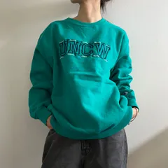 【USA製】チャンピオン champion 前V スウェット プルオーバー 古着 メンズ UNCW クルーネック アメカジ XXL 90s 緑 カレッジ
