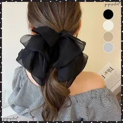 ビックリボン バレッタ ヘアアクセ韓国風おしゃれ ヘアアクセサリー レディース フェミニン まとめ髪 大人かわいいヘアアレンジ 大きめ髪留め リボンクリップ上品リボンヘアクリップ 髪飾りオフィス通勤 パッチン留め 簡単