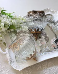 ティーキャンドルホルダー 吊り鉢 プラントハンギング 吊り下げ  (ホワイト ゴールド137) ティーキャンドル ＬＥＤ フラワーベース 北欧 アンティーク 雑貨 姫系 輸入雑貨 シャビーシック フレンチカントリー