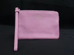 ■美品■ COACH コーチ F58032 レザー ポーチ マルチケース 小物入れ レディース ピンク系 DI4487