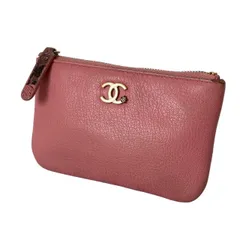 CHANEL シャネル コインケース 小銭入れ 財布 コインパース ミニ ポーチ ロゴ ピンク フラワー 花 26番台
