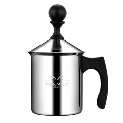 【新着商品】YILAN ミルクフローサー 直火対応 400ML ミルクフォーマー MERMOO エスプレッソ ラテ マキアート ステンレス鋼 ミルク泡立て器 ポータブル コーヒーメーカー 家庭、キャンプ、旅行用