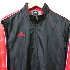 (^w^)b adidas アディダス トラック ジャケット ジャージ ジップアップ ロゴ刺繍 プリント サイドライン メッシュ CLIMAPROOF シャカシャカ スポーツ トレーニング 運動 カジュアル ブラック 黒 レッド メンズS-M ユース160cm