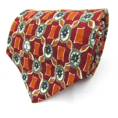 ヴァレンティノ ガラヴァーニ ブランド ネクタイ 総柄 シルク イタリア製 PO  メンズ レッド VALENTINO GARAVANI 【中古】