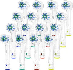 Trustnice 互換品16本 互換ブラシ ブラウン オーラルB 用の 電動歯ブラシ 替えブラシ マルチアクションブラシ EB50 braun oral 替え歯 歯垢除去 家庭用 白(16本,  16本 (x 1))