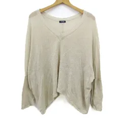 ジャーナルスタンダード ニット 長袖 Vネック リネン トップス レディース ﾌﾘｰサイズ ベージュ系 JOURNAL STANDARD 【中古】