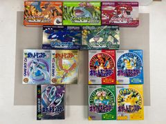 【ポケモン】ポケットモンスターシリーズ　ソフト12点まとめ売り　外箱、内装ケース、取扱説明書付き　ゲームボーイ・ゲームボーイカラー・アドバンス　赤緑青金銀クリスタルルビーサファイアエメラルドピカチュウ