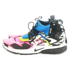 ナイキ NIKE × アクロニウム ACRONYM AIR PRESTO MID ACRONYM スニーカー ミッドカット レースアップ デュアルジッパー ロゴ 配色 28cm ピンク AH7832-600 /AO6 ■GY27