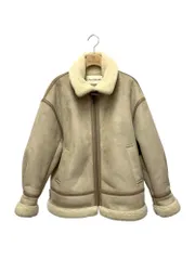 レイビームス フェイクムートンボマーブルゾン 61-18-0008-462 6122A-1547 ブルゾンジャケット フリー ベージュ IT9R4K8SR1FC