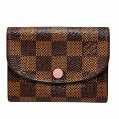 ルイヴィトン　Louis Vuitton　ダミエ　ポルトモネ　ロザリ　N64423　2つ折り財布　レディース　美品