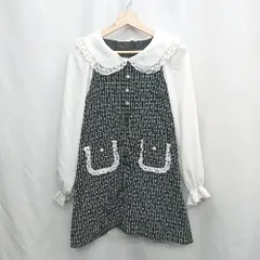 ◇ Θ Honey Cinnamonハニーシナモン 地雷系 長袖 ミニ丈 ワンピース サイズF ブラック系 レディース E  【1505130001006】