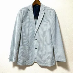 #anc ジーステージ G-stage ジャケット S2B M 水色 白 背抜き 薄手 ストライプ メンズ [950467]のサムネイル
