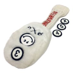 中古 パーリーゲイツ PEARLY GATES ヘッドカバー ホワイト 白 ボア フェアウェイ用