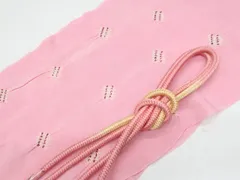 【一輝堂】リサイクル着物 帯揚げ帯締めセット 丸組 金糸 絞り 帯締 帯揚 25w07-9419