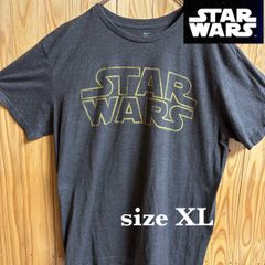 【古着】STAR WARS(スターウォーズ)半袖Tシャツ XL グレー USA製 ロゴデザイン ヴィンテージ 映画Tシャツ
