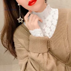 微起毛 ネックレースブラウス 春秋冬