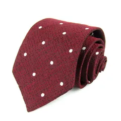 クリケット ブランドネクタイ ドット柄 シルク 日本製 メンズ ボルドー CRICKET 【中古】