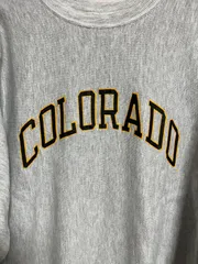 リバースウィーブ '90s M トリコ刺繍タグ チャンピオン スウェット 良品 COLORADO グレー