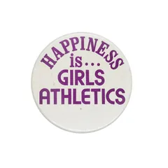 HAPPINESS is... GIRLS ATHLETICS 文字 缶バッジ ピンバッチ 缶バッチ ピンバッジ brooch-5911