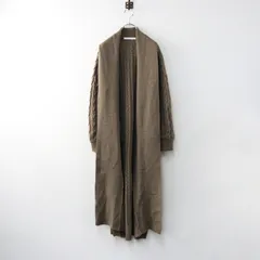 スローブ イエナ SLOBE IENA ウール混 ケーブル編み ニットロングカーディガン F モカベージュ/ハオリ 羽織【2400014404500】