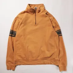 00's オールドネイビー 袖プリ ハーフジップ スエットシャツ (M) オレンジ系 袖プリント 00年代 旧タグ オールド ギャップ GAP アメリカ古着 USED  ビンテージ ヴィンテージ