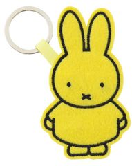 【ミッフィーキーリング】イエロー・フェルト製★黄色金運★オランダ　nijntje miffy うさぎ年