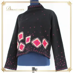 レディース トクコプルミエヴォル TOKUKO 1er VOL ニット 長袖 黒 ピンク 紫 tokuko トクコ 冬 トップス ブラック系 おしゃれ 刺繍 カジュアル トップス ニットウェア 秋冬