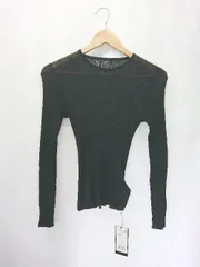 ◇ ⊂ COUP DE CHANCE クード シャンス タグ付き 透け感 長袖 ニット カットソー サイズＭ ブラック レディース E  【1506180010772】