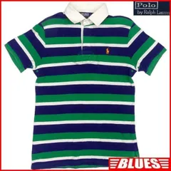 ラガーシャツ ポロラルフローレン ポロシャツ ボーダー 古着 メンズ X6485