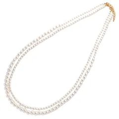 【ゴールド×ワンサイズ】[Cream dot. クリームドット公式] ネックレス レディース  2点セット ショート 2セット 2連 3WAY チェーン パール 大人 カジュアル 華やか 結婚式 二次会 お呼ばれ 入園式 卒園式 入学式 卒業式  
