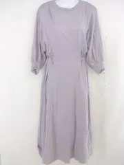 ◇ w closet ダブルクローゼット ボリュームスリーブ 長袖 膝下丈 フレア ワンピース サイズ F パープル系 レディース  【中古】 【1206270005175】
