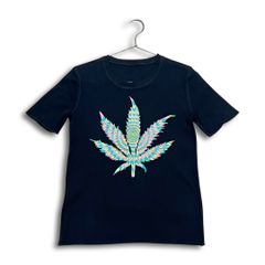 lucien pellat-finet ルシアン ペラフィネ リーフ刺繍 半袖 Tシャツ ブラック size M レディース 国内正規品