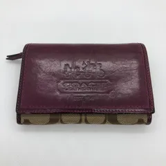 COACH コーチ 二つ折り財布 シグネチャー 折りたたみ キャンバス×レザー