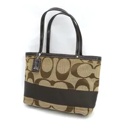COACH / コーチ ◆シグネチャー キャンバス トートバッグ ブラウン F47750 【バッグ/バック/BAG/鞄/カバン】 ブランド【中古】 
