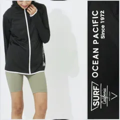 アウトレット特価！ocean pacific ラッシュガード M,L,LL,3L,4L,5L レディース 日焼け 紫外線対策 UV 遮蔽率 90%以上 人気のブラック