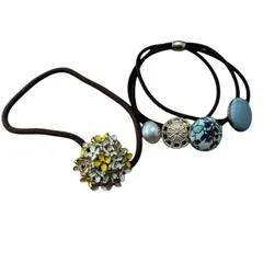 エレガント　レディース　ヘアゴム　飾り付き　2種セット