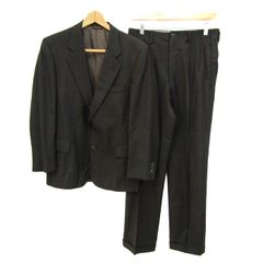 モスキーノ スーツ セットアップ 上下セット チェック柄 日本製 メンズ M/W73サイズ ブラウン MOSCHINO 【中古】