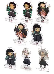 【中古】アクリルスタンド・アクリルパネル 全8種セット 「鬼滅の刃 キャラクター絵巻カフェ in ufotable Cafe 繋がるランダムアクリルスタンド 第一期」