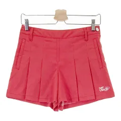 サイズ：2 DANCE WITH DRAGON ダンスウィズドラゴン  プリーツスカート風ショートパンツ  レッド系 [240001212899] ゴルフウェア レディース ストスト