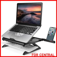 【数量限定】エレコム ノートPCスタンド 折りたたみ 8段階 9.5cm高さアップ脚 スマホスタンド付 ~15.6インチノートPC対応 折りたたみ時サイズ:幅280×奥行280×高さ26mm 耐荷重:10kg ブラック PCA-LTSH8BK