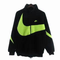 ナイキ NIKE SWOOSH FULL ZIP JACKET リバーシブル ボアジャケット スウォッシュ ジップアップ BQ6546-017 黒 ブラック Mのサムネイル